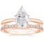 14KR Moissanite Freesia Ring with Sia Diamond Open Ring, smalltop view