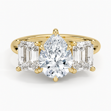 18K Yellow Gold Luxe Rhiannon Three Stone Diamond Ring (1 1/10 ct. tw.)
