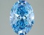 2.43 Ct. Fancy Vivid  Blue Oval Lab Grown Diamond