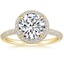 18K Yellow Gold Valencia Halo Diamond Ring (1/2 ct. tw.), smalltop view