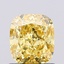 1.01 Ct. Fancy Vivid Yellow Cushion Lab Grown Diamond