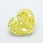4.19 Ct. Fancy Vivid  Yellow Heart Lab Grown Diamond