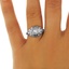 The Sun Ray Ring, smalltop view on a hand