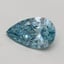 0.51 Ct. Fancy Vivid Blue Pear Lab Grown Diamond