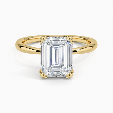 18K Yellow Gold Freesia Triple-Prong Solitaire Ring