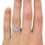 The Florene Ring, smallzoomed in top view on a hand
