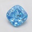1.59 Ct. Fancy Vivid Blue Cushion Lab Grown Diamond