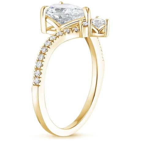 18K Yellow Gold Nouveau Diamond Ring