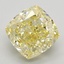3.52 Ct. Fancy Intense Yellow Cushion Lab Grown Diamond