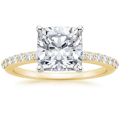 18K Yellow Gold Petite Shared Prong Bridal Set (1/2 ct. tw.)