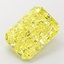 4.17 Ct. Fancy Vivid Yellow Radiant Lab Grown Diamond