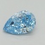 1.21 Ct. Fancy Vivid Blue Pear Lab Grown Diamond