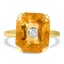 Art Deco Citrine Cocktail Ring