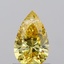 0.99 Ct. Fancy Vivid Yellow Pear Lab Grown Diamond