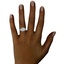 The Dulcie Ring, smallzoomed in top view on a hand