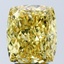 4.09 Ct. Fancy Vivid Yellow Cushion Lab Grown Diamond
