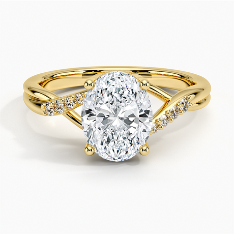 18K Yellow Gold Chamise Diamond Ring (1/15 ct. tw.)