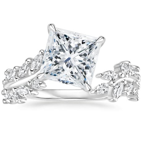 18K White Gold Sweeping Ivy Diamond Ring (1/2 ct. tw.)