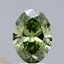 3.01 Ct. Fancy Vivid Green Oval Lab Grown Diamond