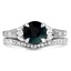 Custom Vintage-Inspired Diamond and Sapphire Bridal Set