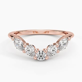Camille Contoured Diamond Ring (3/4 ct. tw.) in 14K Rose Gold