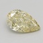 5.02 Ct. Fancy Vivid  Yellow Pear Lab Grown Diamond