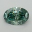 1.09 Ct. Fancy Vivid Pacific Green Oval Lab Grown Diamond
