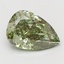 2.85 Ct. Fancy Vivid Green Pear Lab Grown Diamond