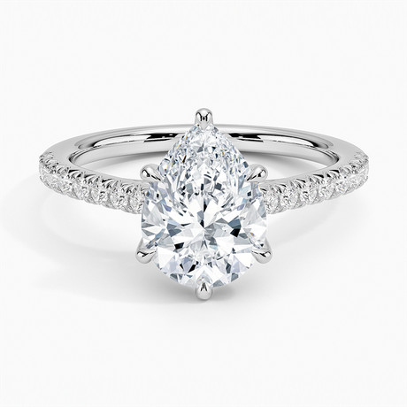Cathedral Pavé Diamond Ring