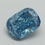 1.03 Ct. Fancy Vivid Blue Cushion Lab Grown Diamond