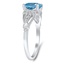 The Charleen Ring, smalltop view on a hand