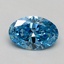 0.60 Ct. Fancy Vivid Blue Oval Lab Grown Diamond