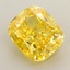 1.76 Ct. Fancy Vivid Yellow Cushion Lab Grown Diamond