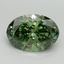 1.93 Ct. Fancy Vivid Green Oval Lab Grown Diamond