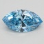 1.00 Ct. Fancy Vivid Blue Marquise Lab Grown Diamond