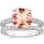 18KW Morganite Luxe Hudson Diamond Bridal Set, smalltop view