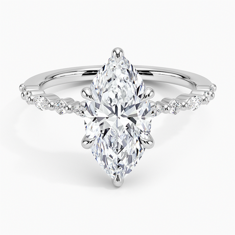 Platinum Delicate Versailles Diamond Ring