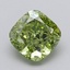2.16 Ct. Fancy Vivid  Green Cushion Lab Grown Diamond
