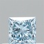 0.32 Ct. Fancy Vivid  Blue Princess Lab Grown Diamond