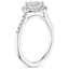 18K White Gold Cometa Diamond Ring, smallside view