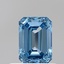 0.60 Ct. Fancy Vivid Blue Emerald Lab Grown Diamond