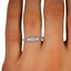 The Sarai Ring, smallzoomed in top view on a hand