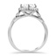 Celtic Twist Halo Diamond Ring, smallside view