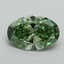 3.01 Ct. Fancy Vivid Green Oval Lab Grown Diamond