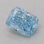 1.08 Ct. Fancy Vivid Blue Cushion Lab Grown Diamond
