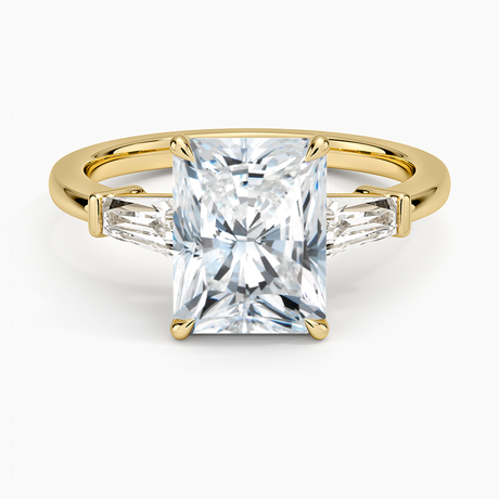 18K Yellow Gold Symphony Tapered Baguette Three Stone Diamond Ring (1/2 ct. tw.)