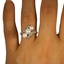 The Bora Ring, smallzoomed in top view on a hand