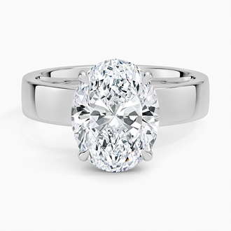Peyton 4mm Solitaire with 3ct Oval Certified Lab Diamond