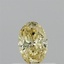 0.37 Ct. Fancy Vivid Yellow Oval Lab Grown Diamond