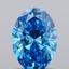 1.02 Ct. Fancy Vivid  Blue Oval Lab Grown Diamond